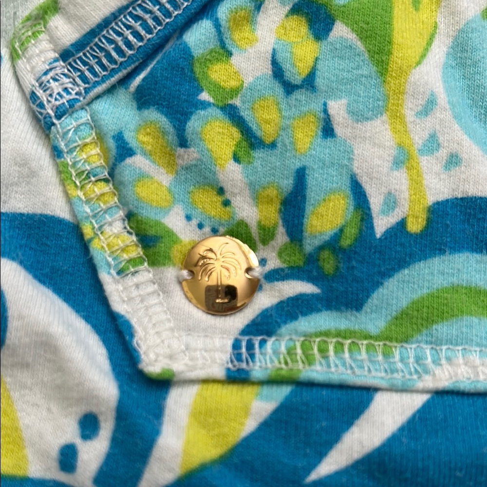 Lilly Pulitzer Blue and Green Patterned Top - Picture 4 of 5